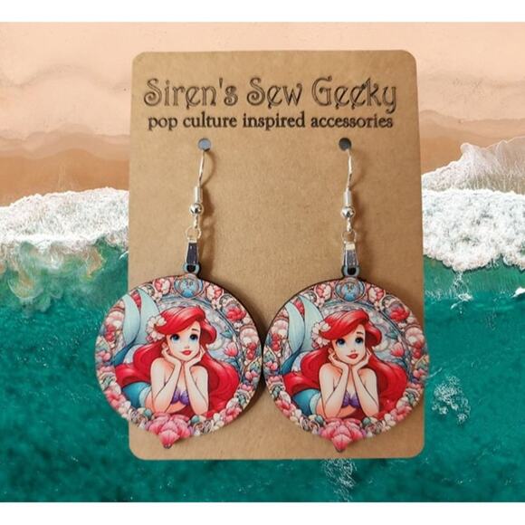 Handmade Jewelry - Ariel the Little Mermaid Disney Earrings